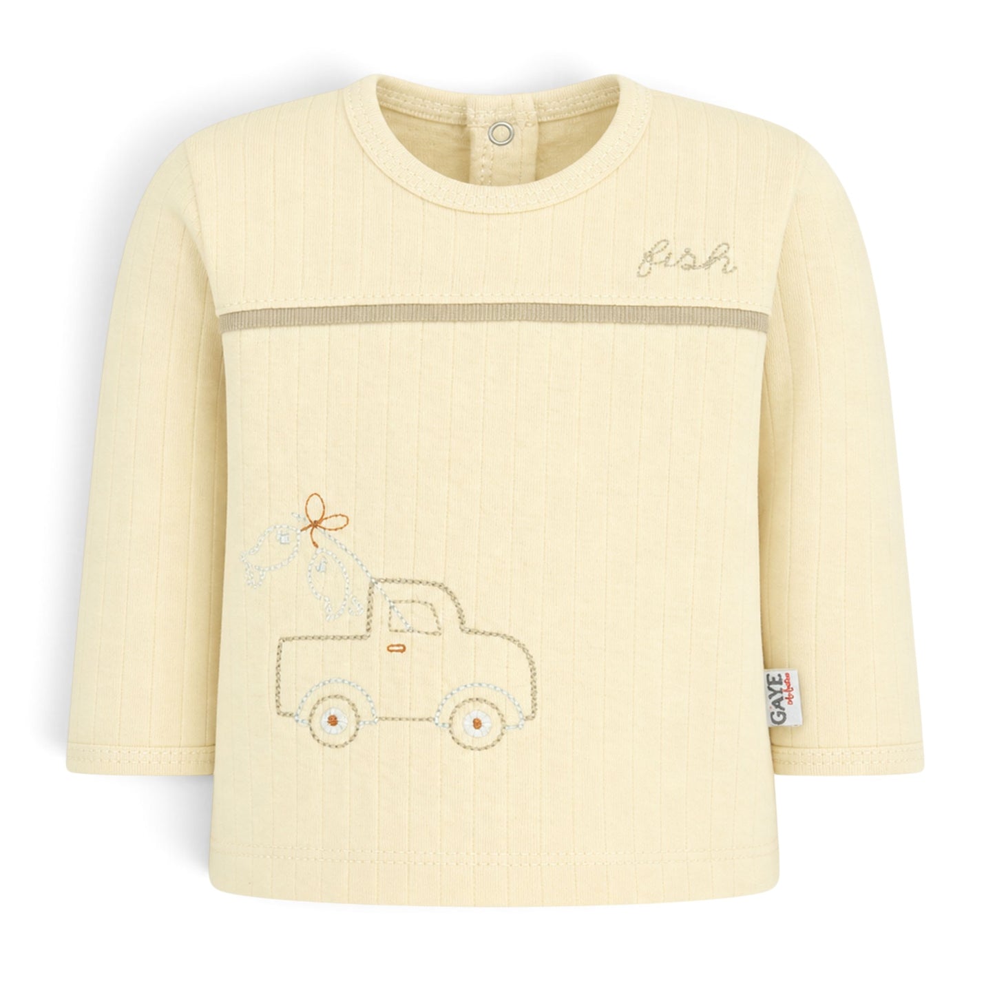 CREAM "FISH" TRUCK BABY BOY GIFT SET