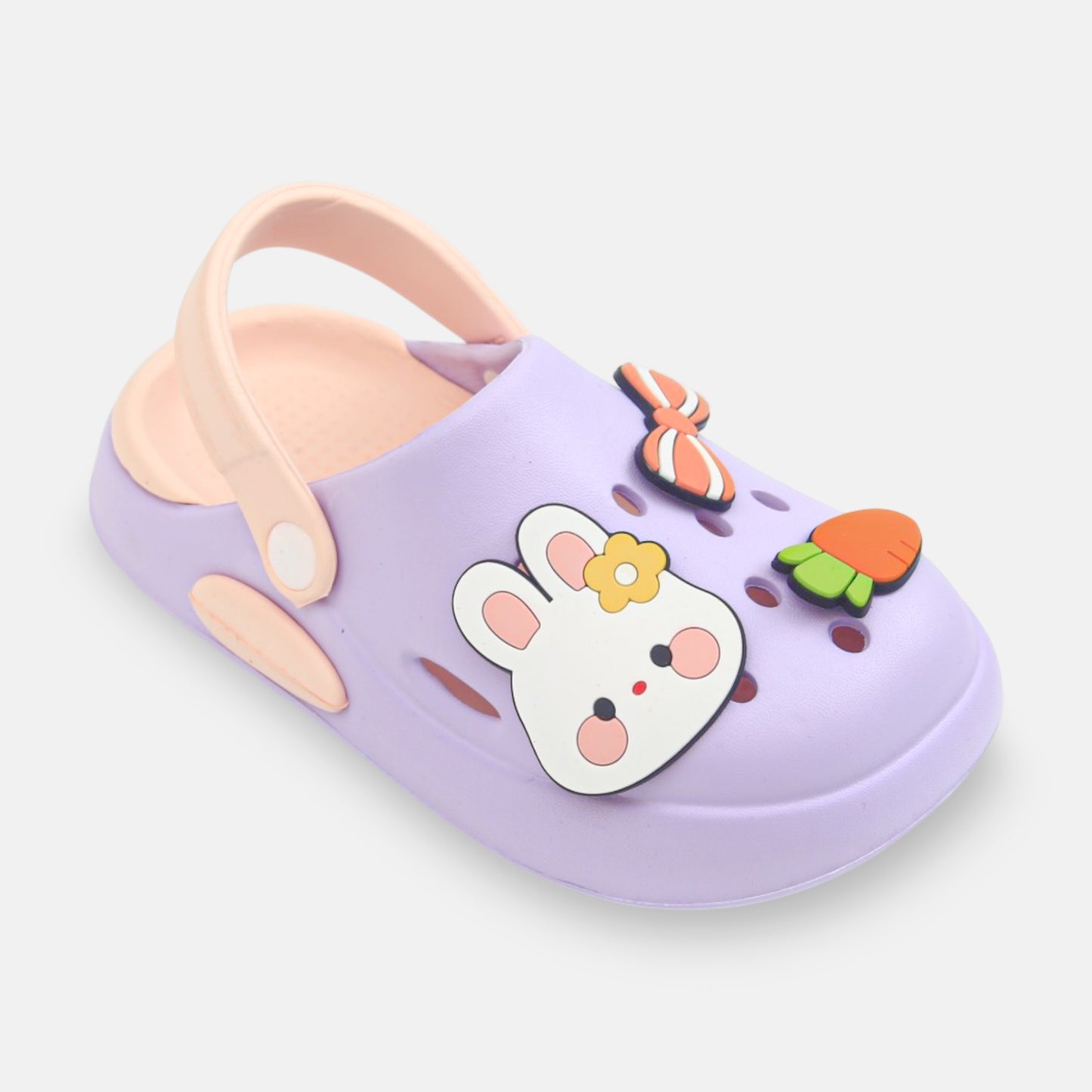 GIRL'S BUNNY THEMED CROCS – PURPLE/PINK