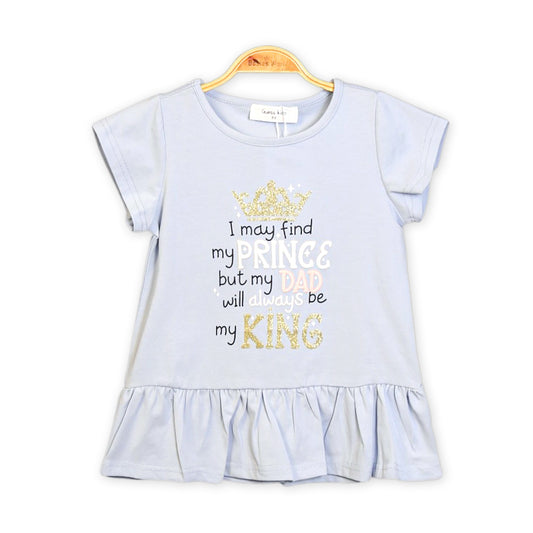 MY KING BLUE PEPLUM T-SHIRT