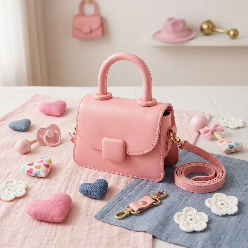 Minimalist Barbie Pink Top-Handle Mini Bag