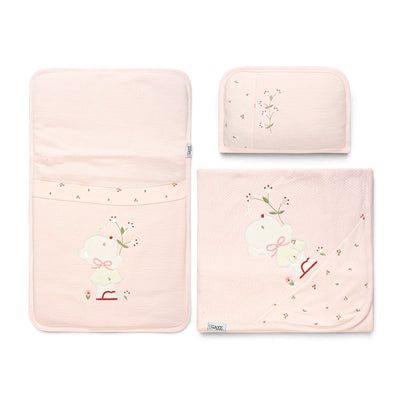 PREMIUM PINK FLORAL BEAR SLEEPING SET