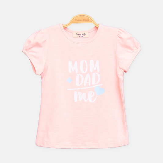 Pink Mum Dad Me Tee