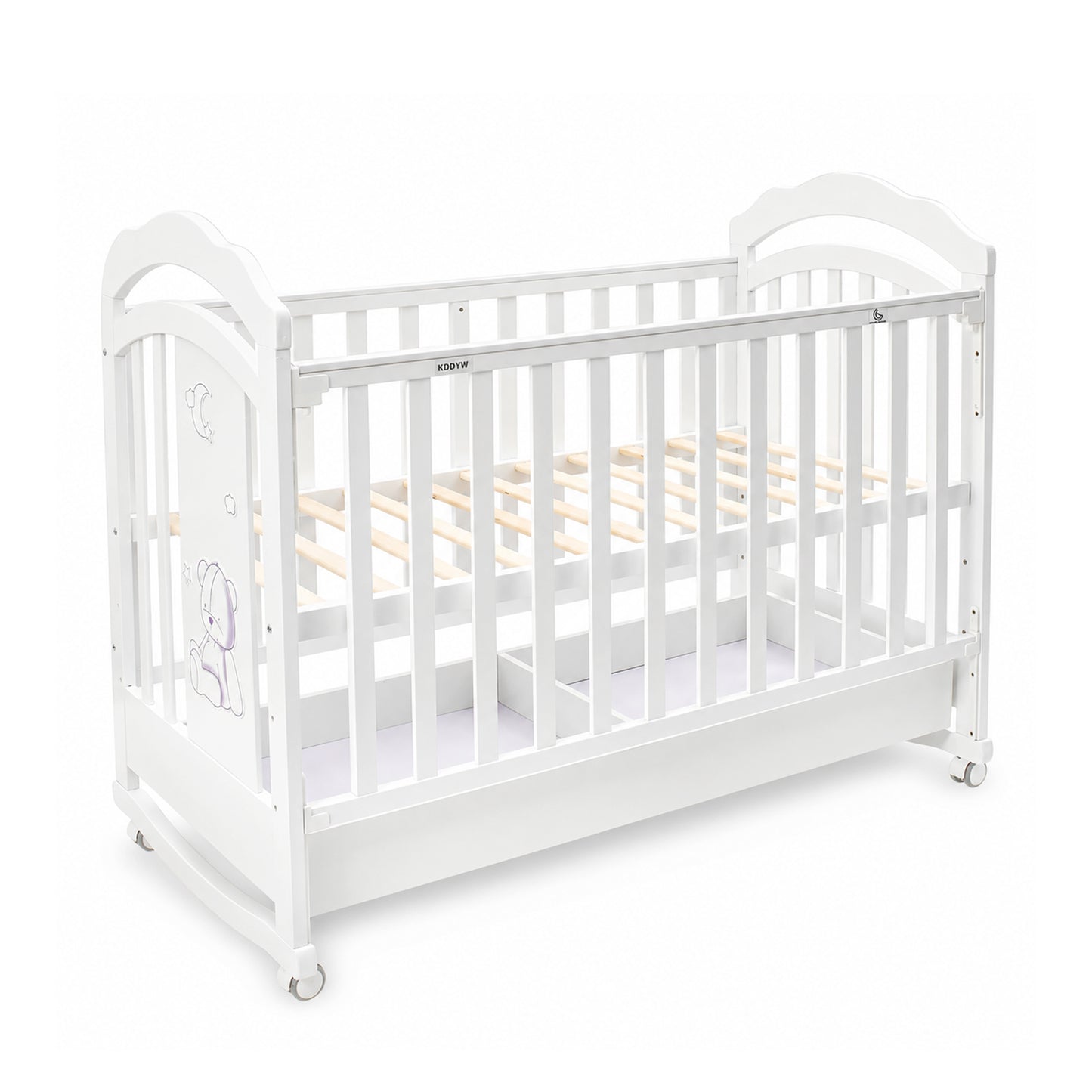 BABY WOODEN COT WHITE DREAMY DREAMS