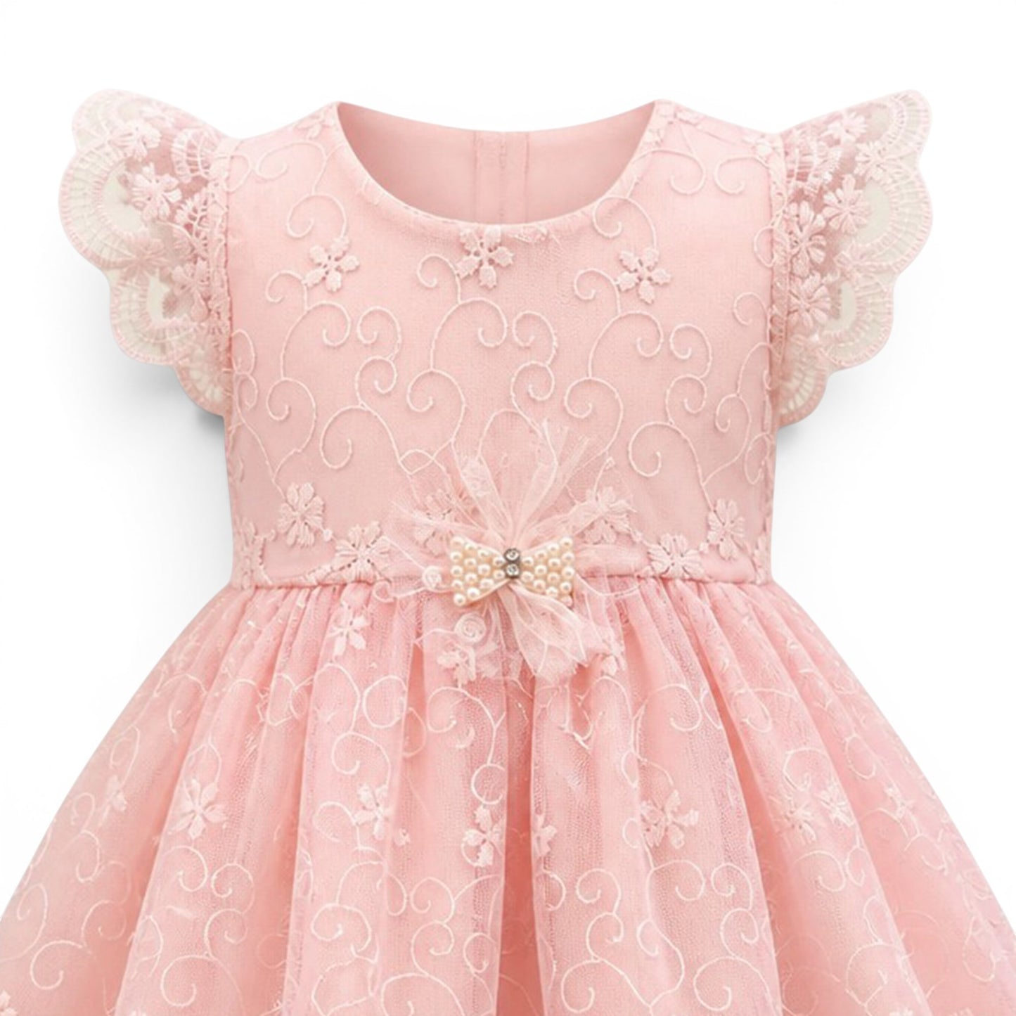 PINK LACE BABY GIRL FANCY FROCK GIFT SET