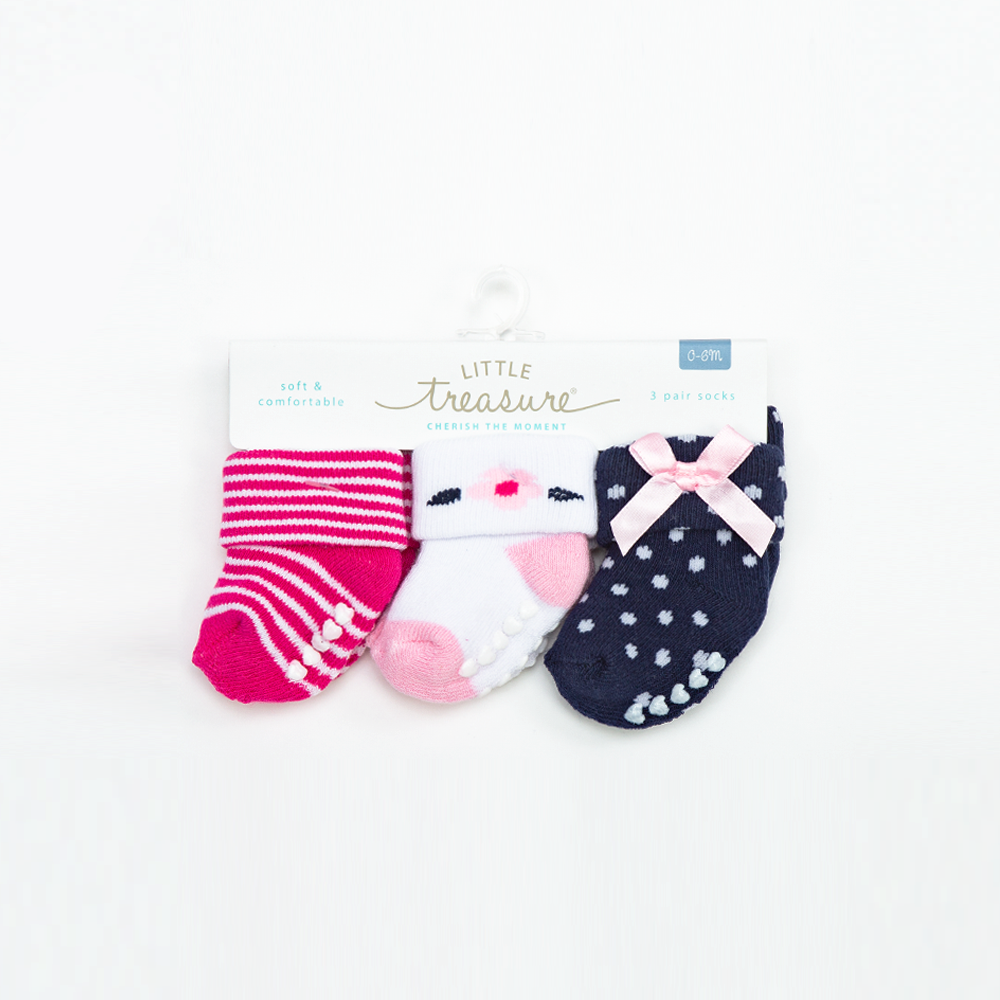SOCKS PK-3 #0-6 MONTHS