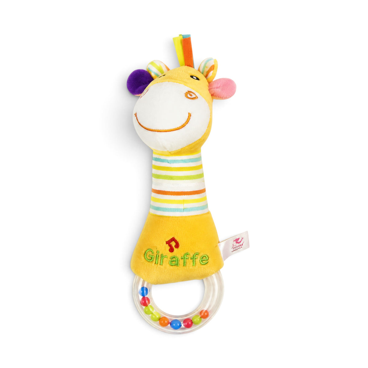 JACKBABY GIRAFFE PLUSH RATTLE TOY