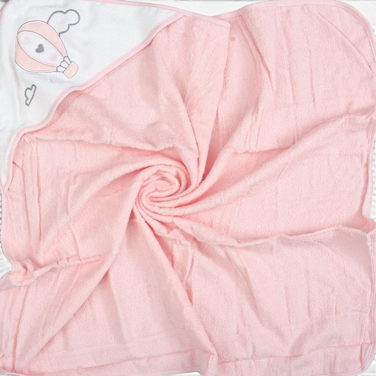 PINK HOT AIR BALLOON THEME HOODED BATH TOWEL PK-2