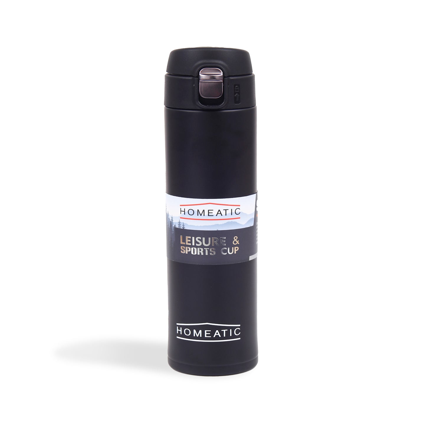 HOMEATIC STEEL WATER BOTTLE 500 ML BLACK