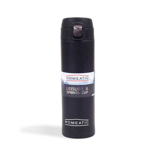 HOMEATIC STEEL WATER BOTTLE 500 ML BLACK