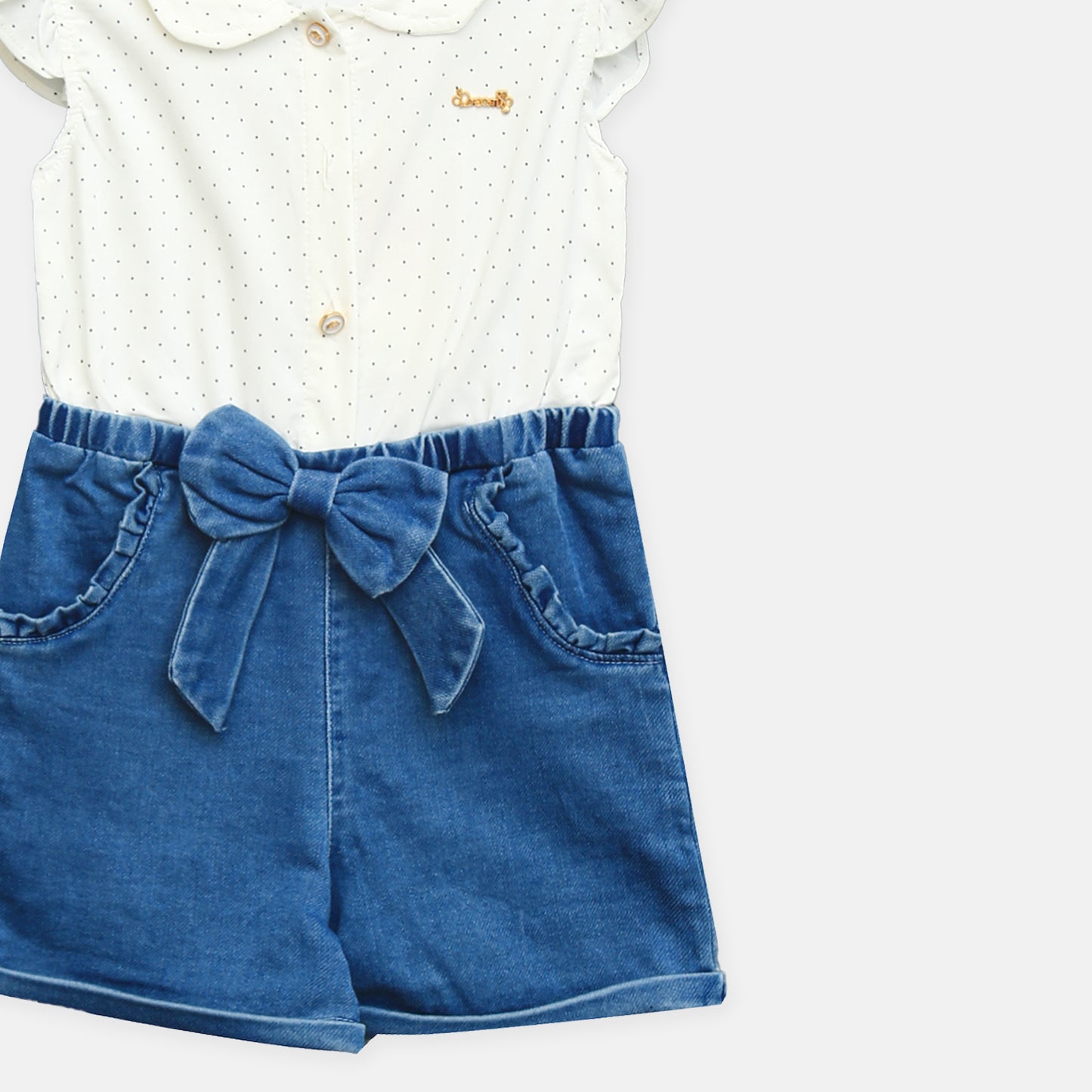 Denim Daisy Romper