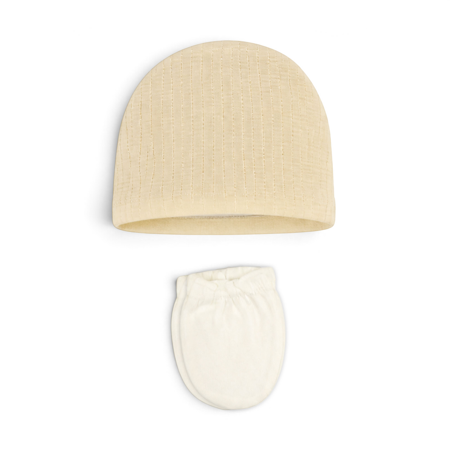 CREAM AND BEIGE VEST STYLE BABY BOY GIFT SET