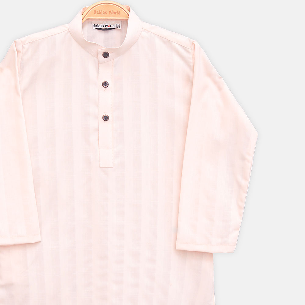 KURTA PAJAMA PASTEL PEACH