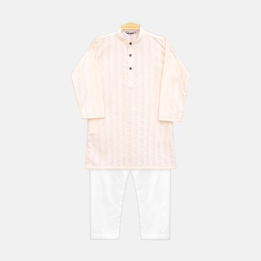 KURTA PAJAMA PASTEL PEACH