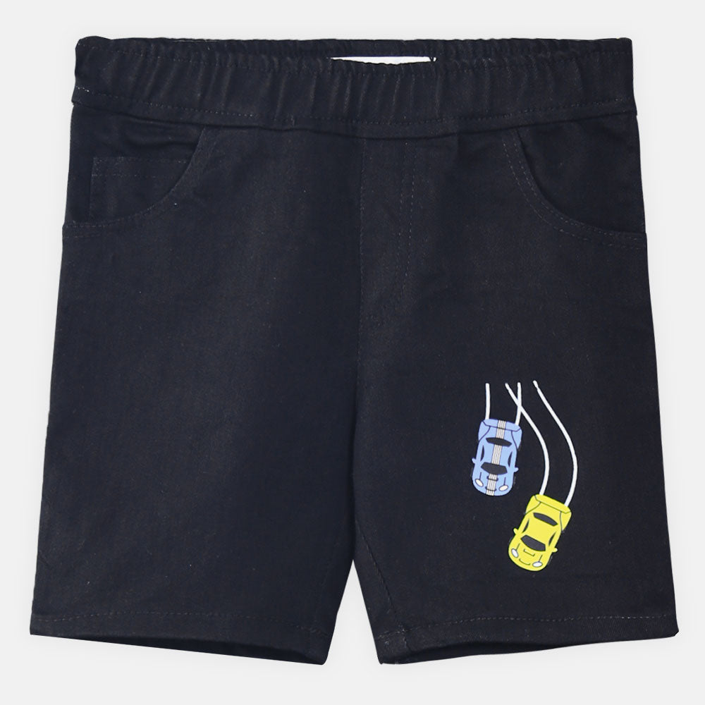 BOY SHORT BLACK CAR PRINT