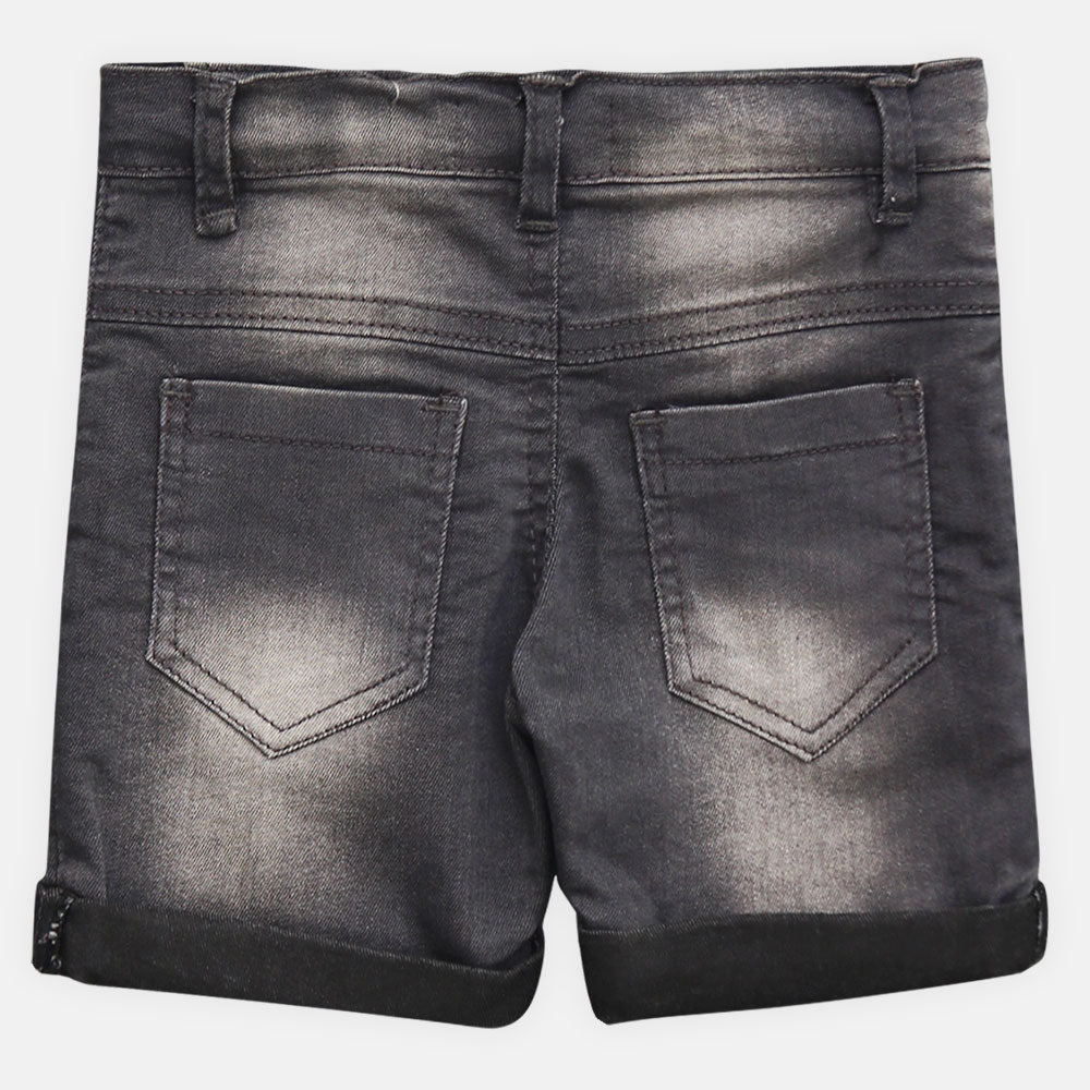 BOY SHORT FADED GREY DENIM