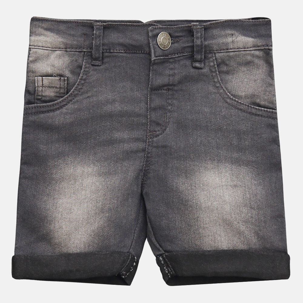 BOY SHORT FADED GREY DENIM