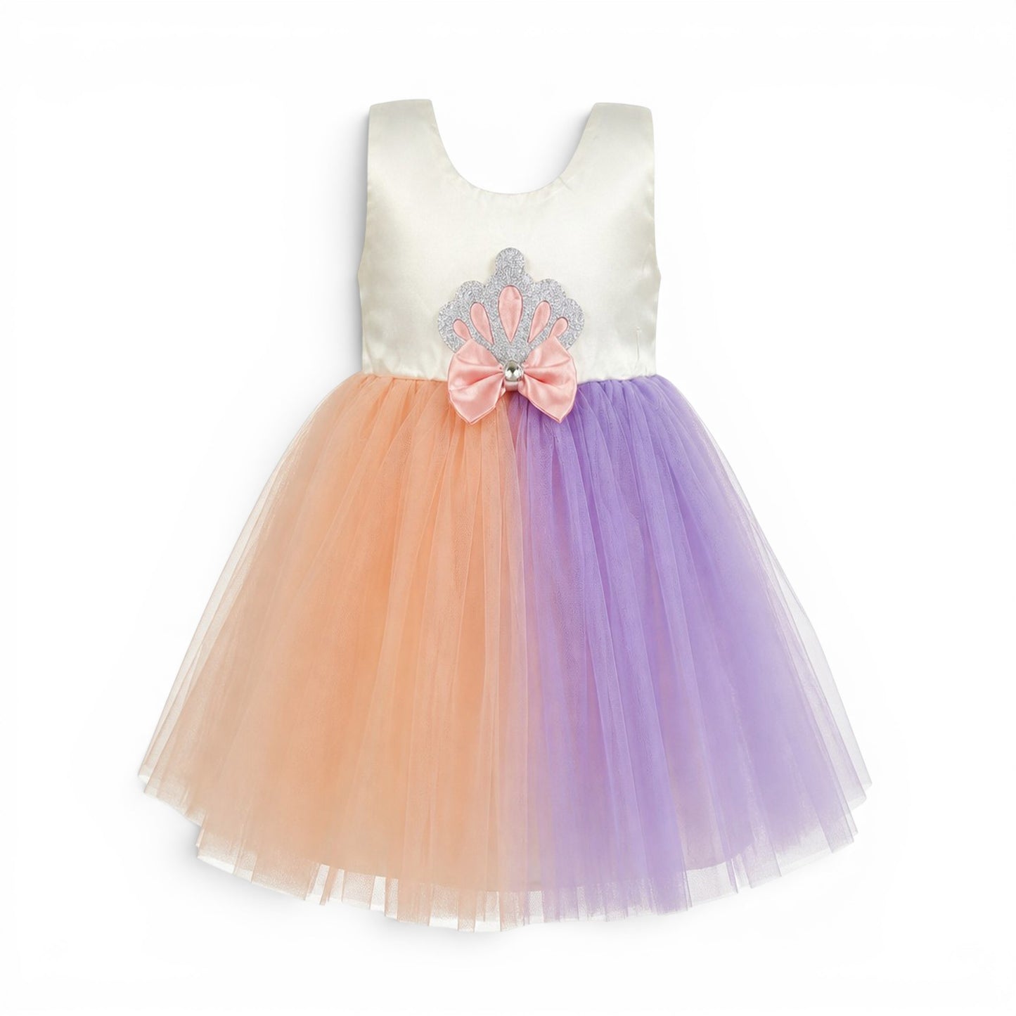 MULTICOLOR TULLE BABY GIRL FANCY FROCK GIFT SET