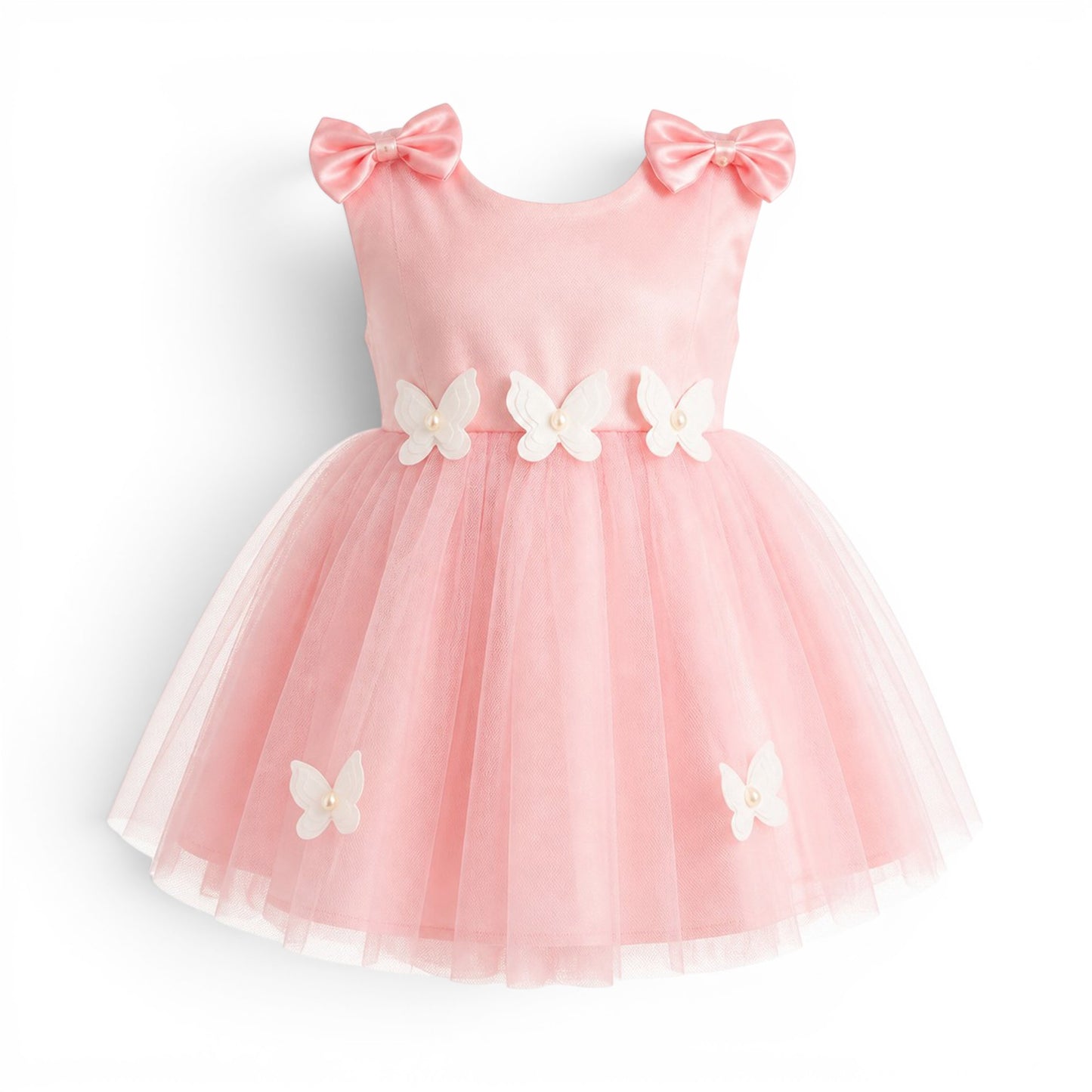 PINK BUTTERFLY BABY GIRL FANCY FROCK GIFT SET