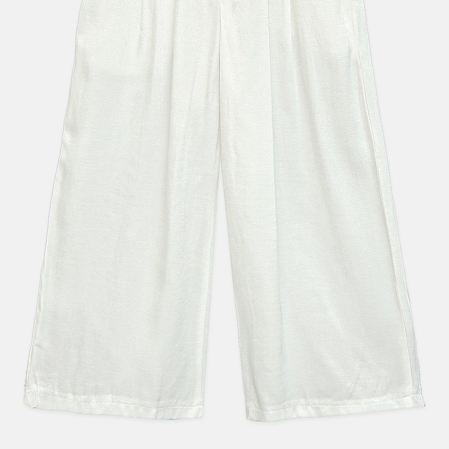 White Wide-Leg Trousers