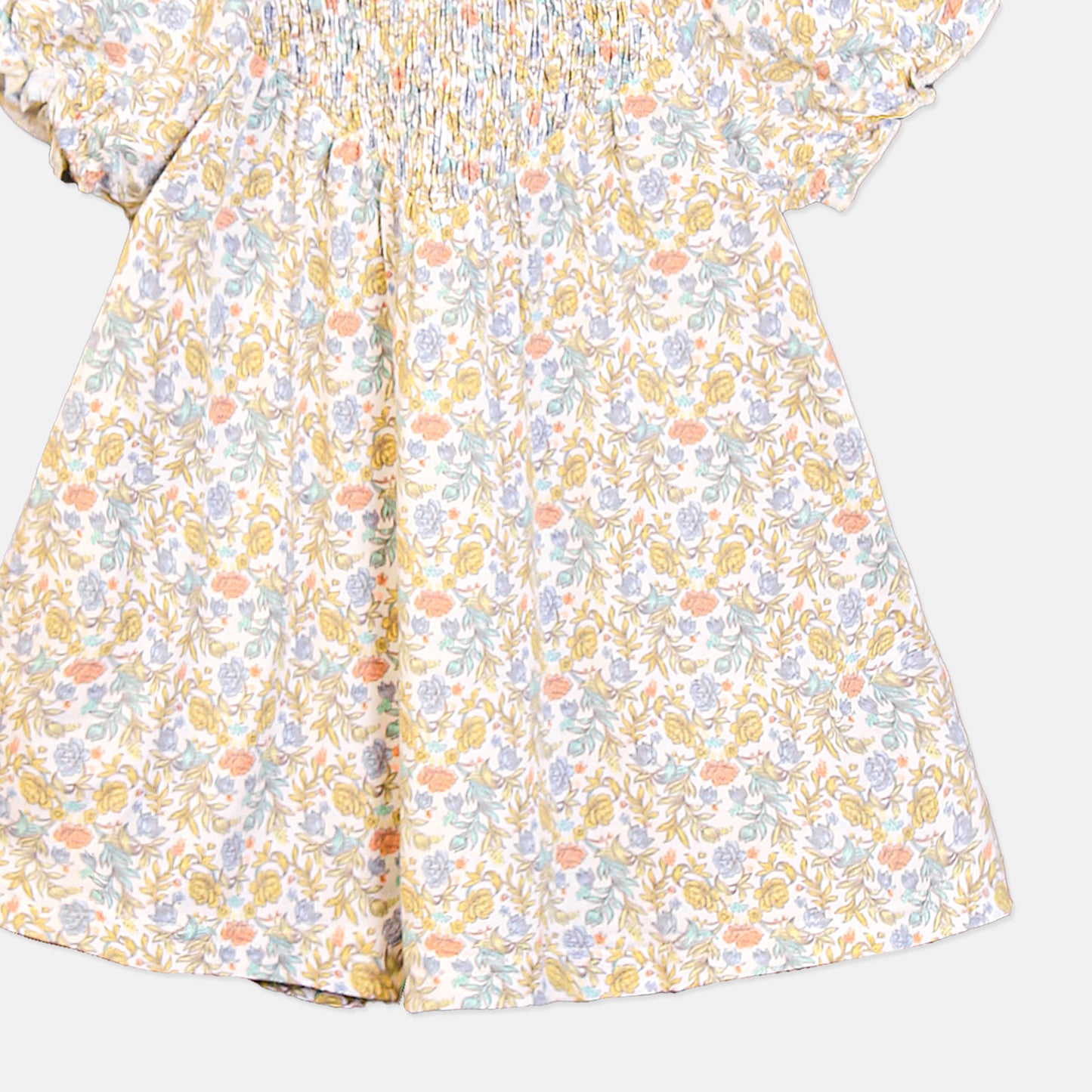 Bright Meadow Ruffle Top Beige