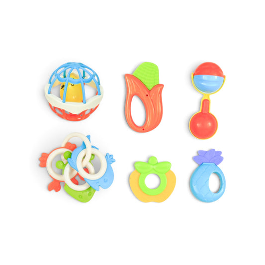 BABY TEETHING RATTLE & GRASPING TOYS SET