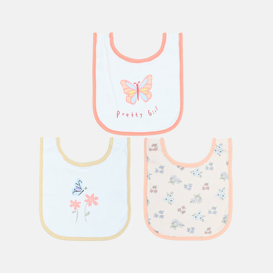 Pink Butterfly Layered Bibs