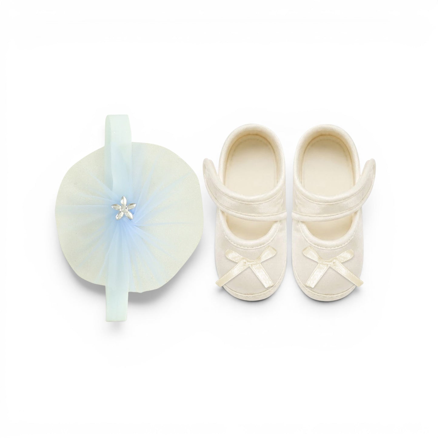 BLUE SEQUIN BOW BABY GIRL FANCY FROCK GIFT SET
