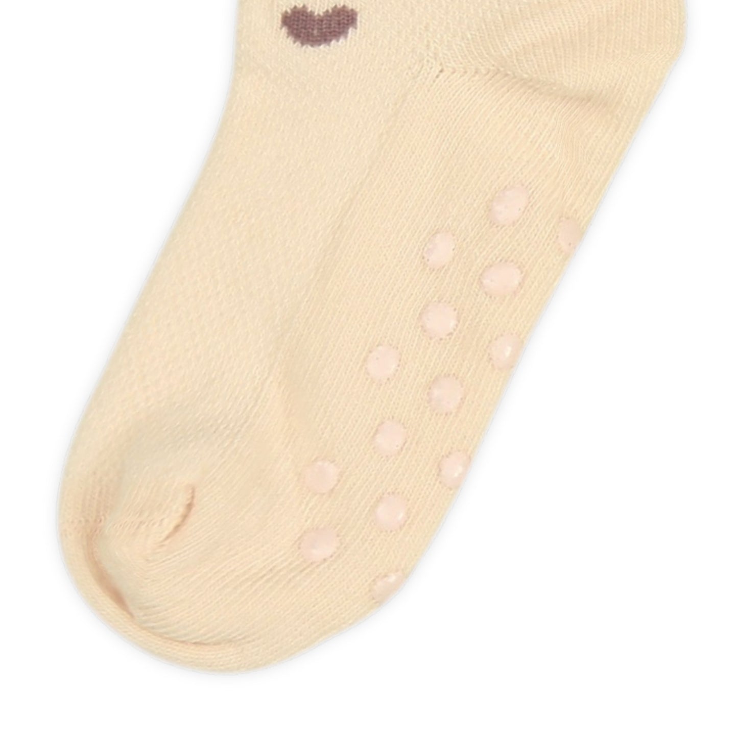 BEIGE AND PINK DUAL-TONE GIRL SOCKS PK-2