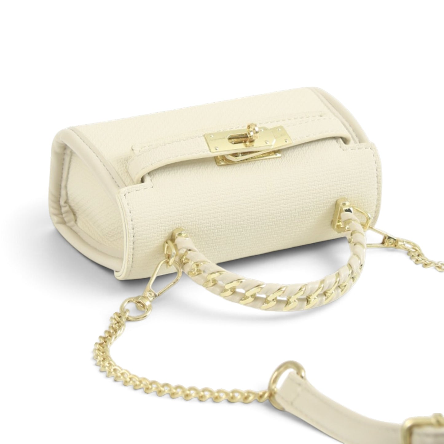 Sophisticated White Chain-Handle Mini Bag