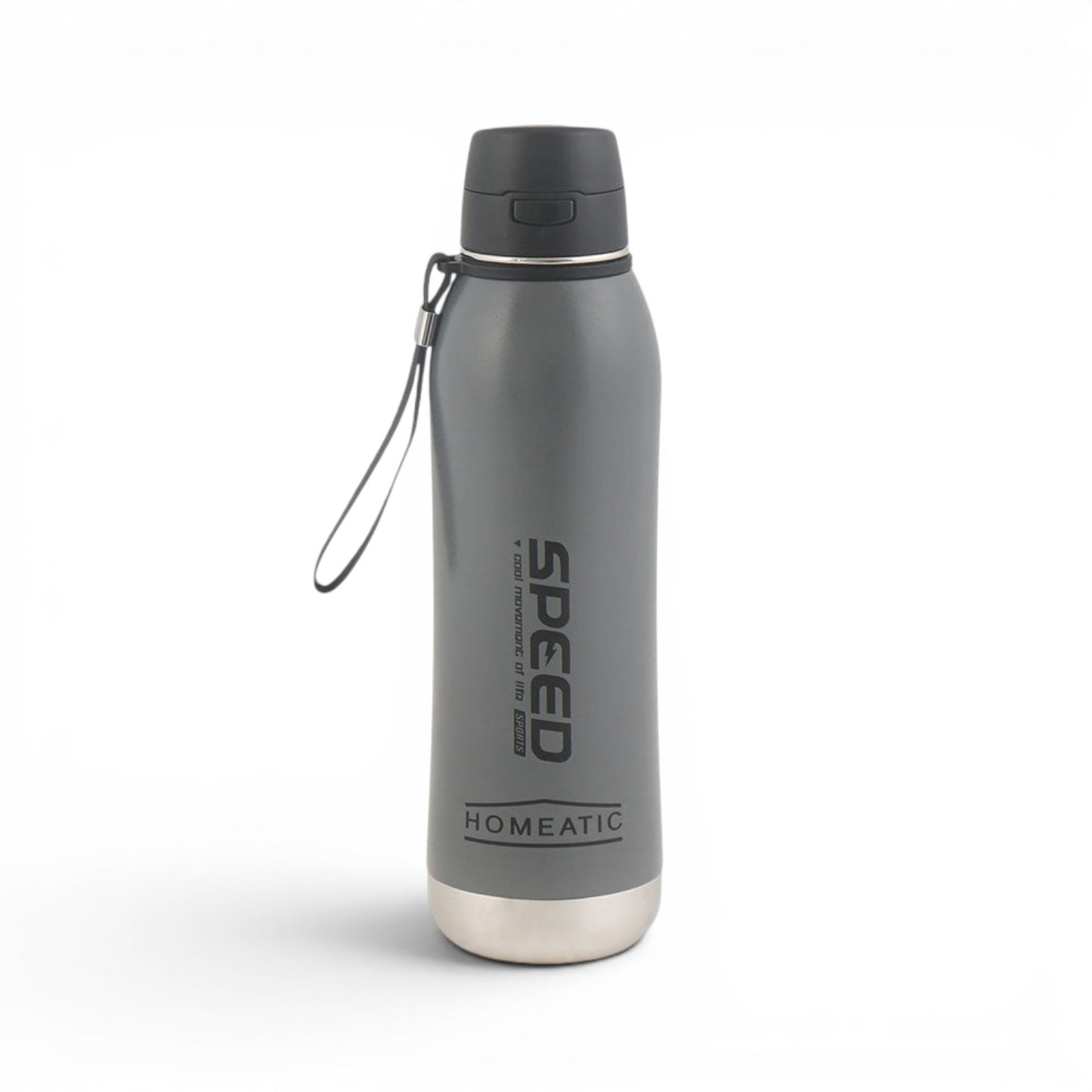 STEEL WATER BOTTLE 800 ML GREY SPEED
