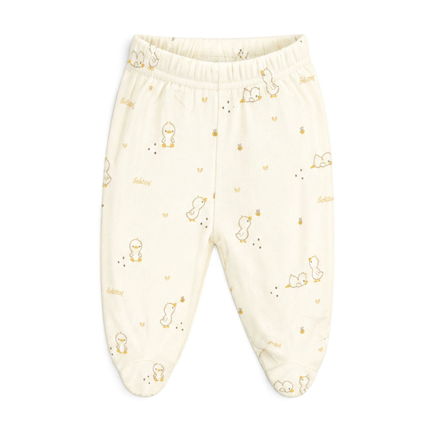 CREAM AND YELLOW DUCK PRINT BABY BOY GIFT SET