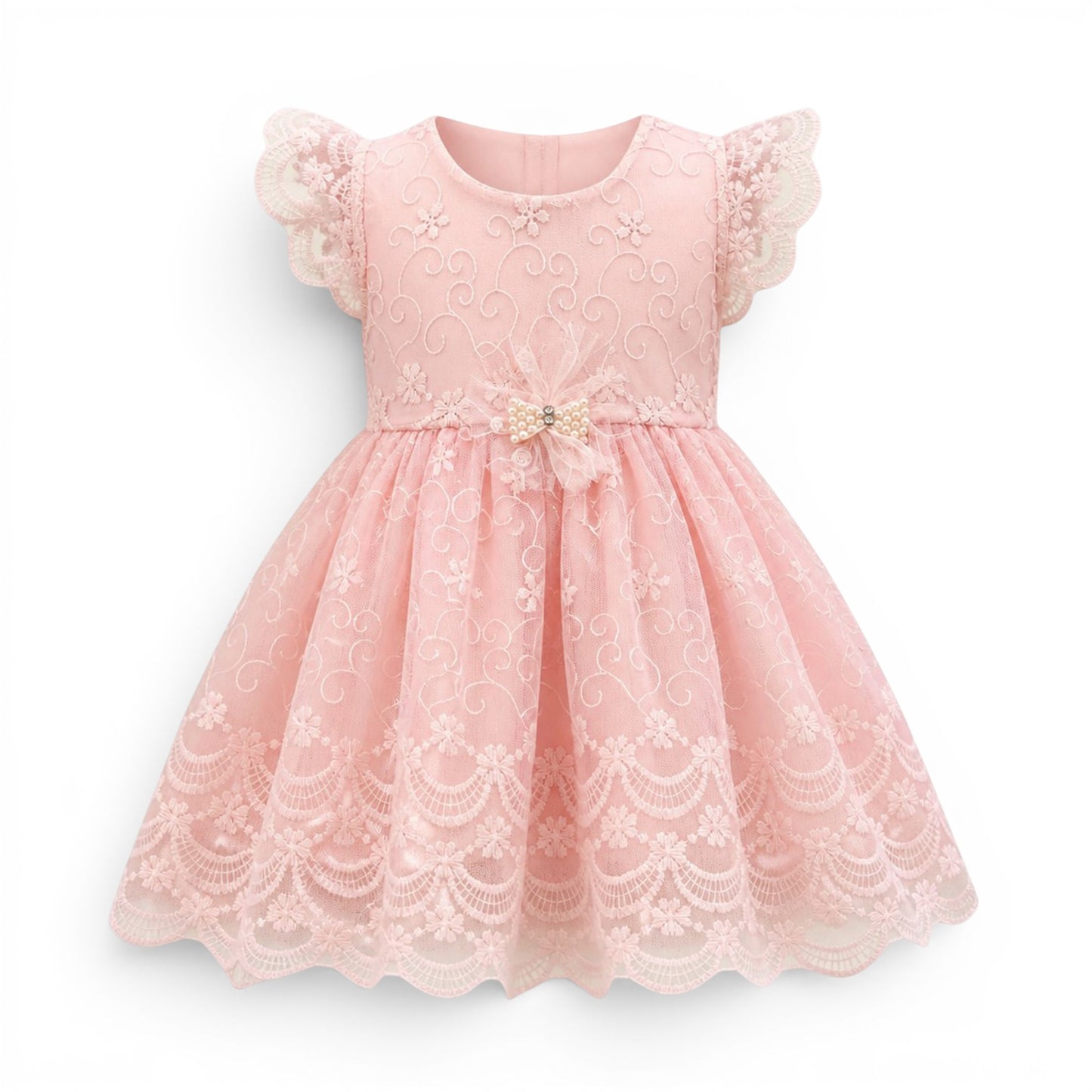 PINK LACE BABY GIRL FANCY FROCK GIFT SET