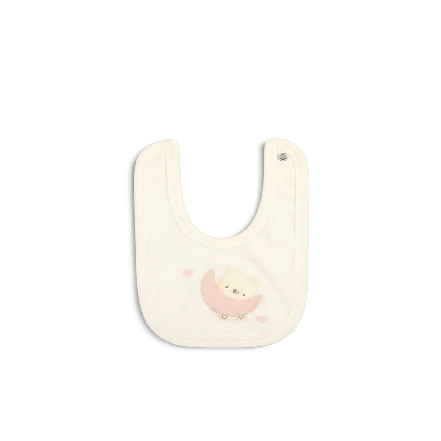 WHITE SLEEPING BEAR ON MOON BABY GIRL GIFT SET