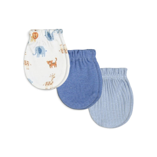 SAFARI ANIMAL & BLUE MITTENS PK-3