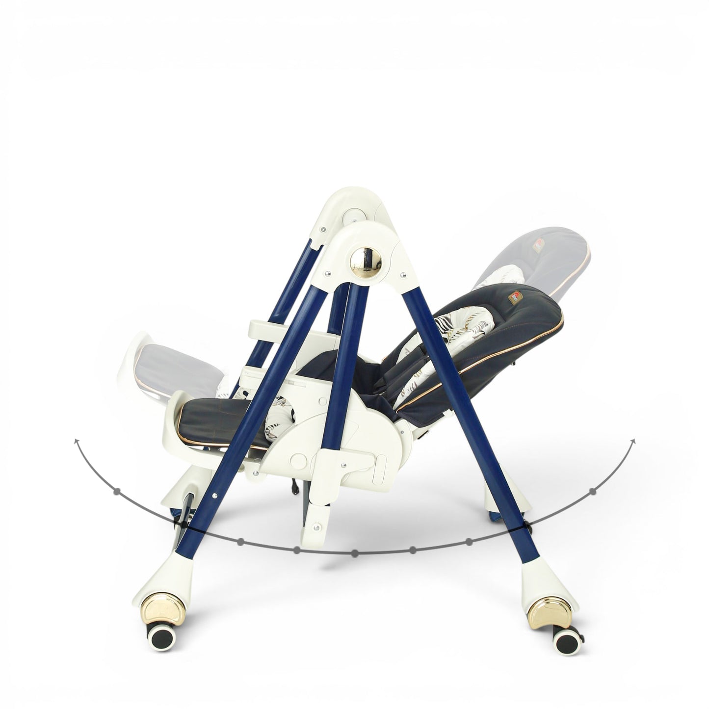 TINNIES BABY HIGH CHAIR W/SWING - BLUE
