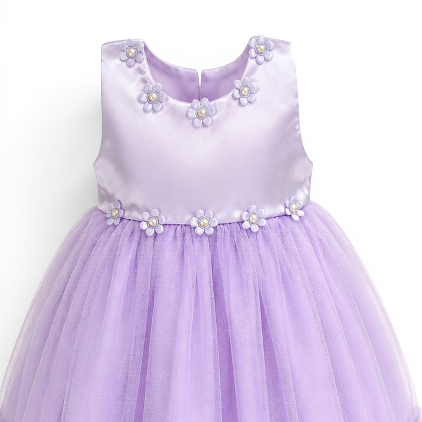 PURPLE FLORAL BABY GIRL FANCY FROCK GIFT SET