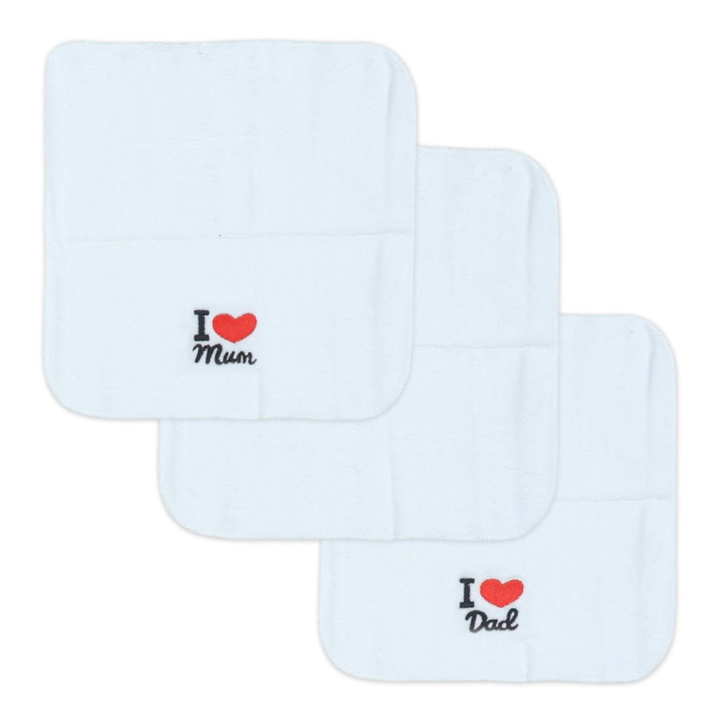 FACE TOWEL PK-10 LOVE MOM & DAD