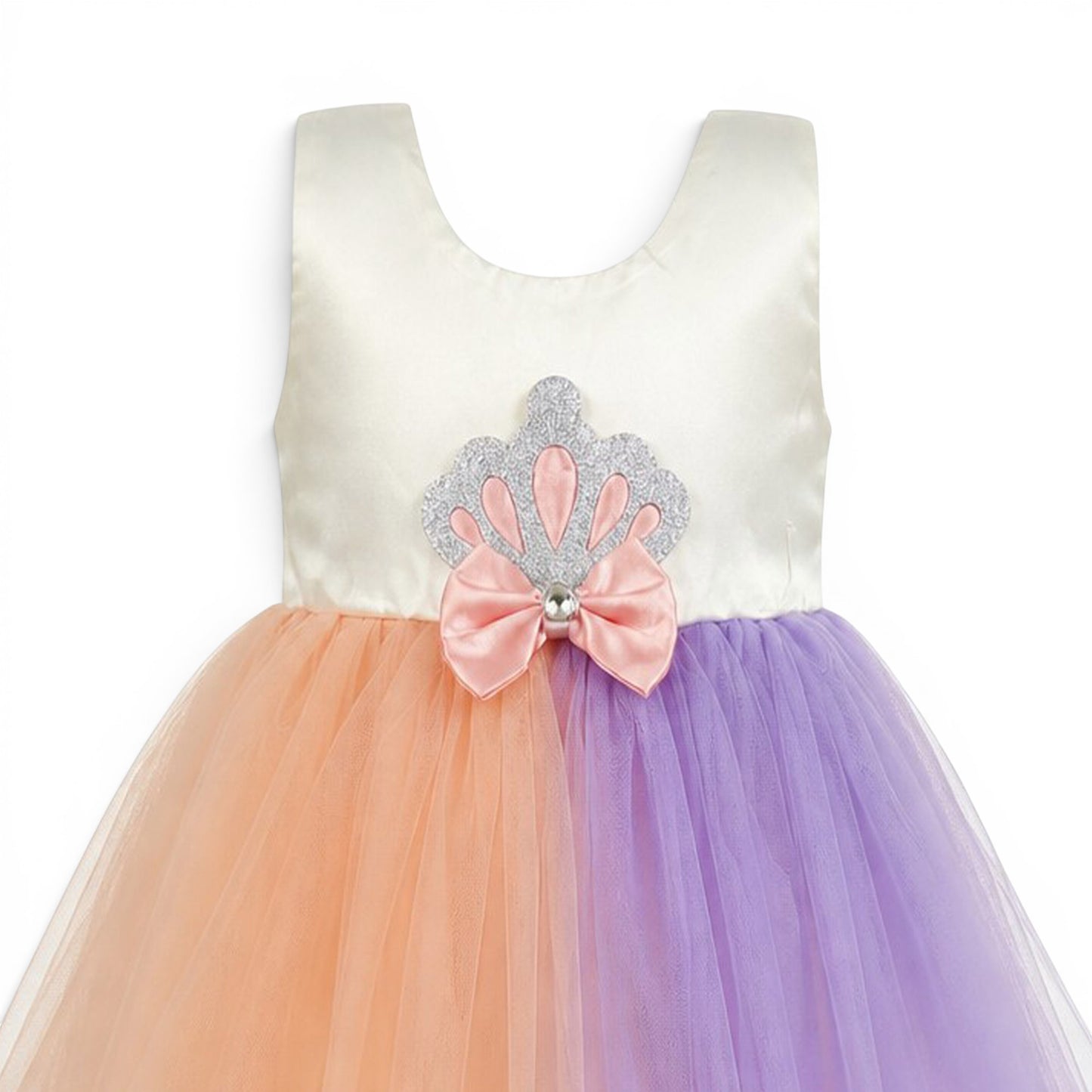 MULTICOLOR TULLE BABY GIRL FANCY FROCK GIFT SET
