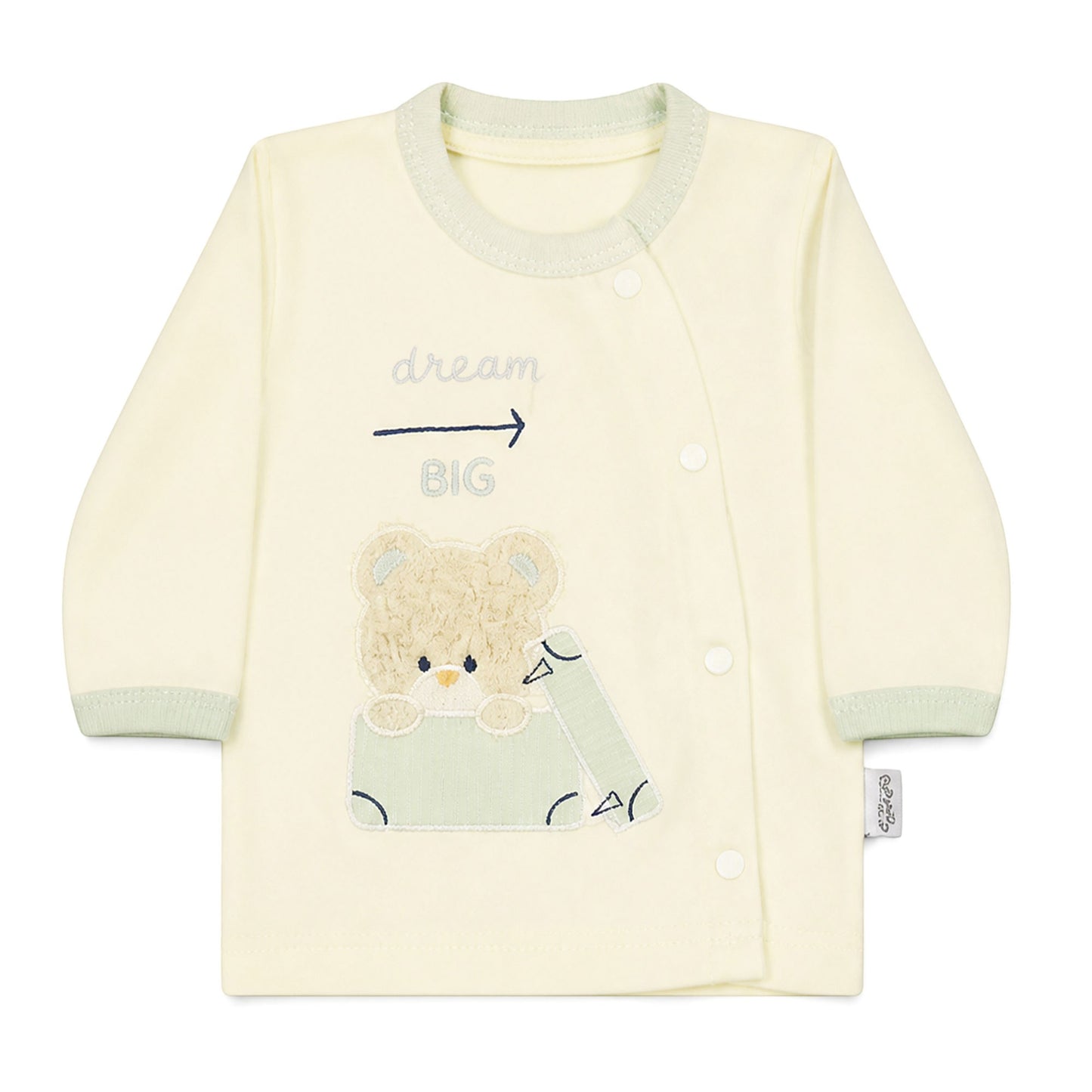 CREAM AND SAGE GREEN "DREAM BIG" BEAR BABY BOY GIFT SET