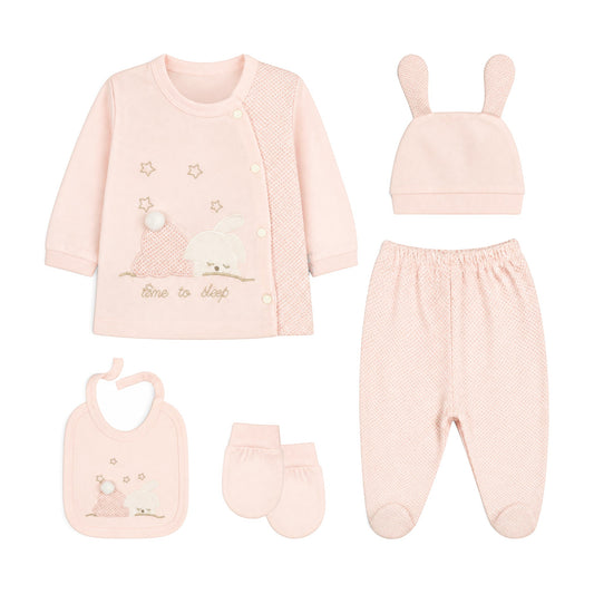 PINK "TIME TO SLEEP" BUNNY BABY GIRL GIFT SET