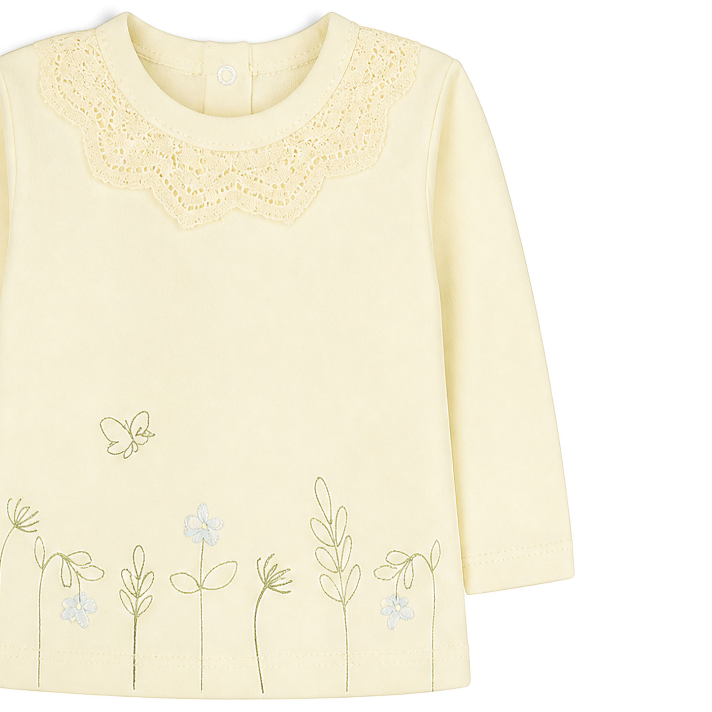 CREAM FLORAL & BUTTERFLY EMBROIDERYBABY GIRL GIFT SET