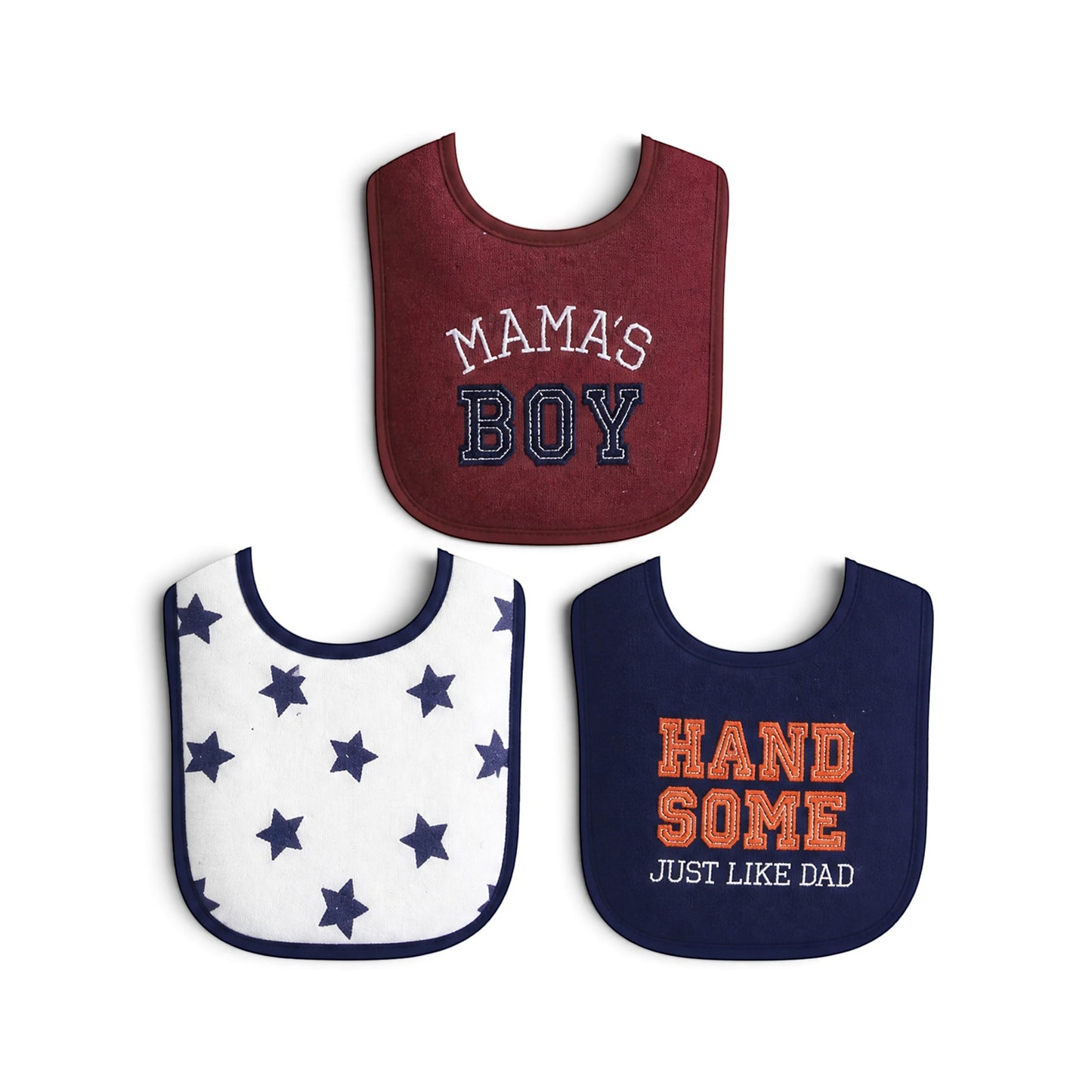 "HANDSOME JUST LIKE DAD" BIBS PK-3