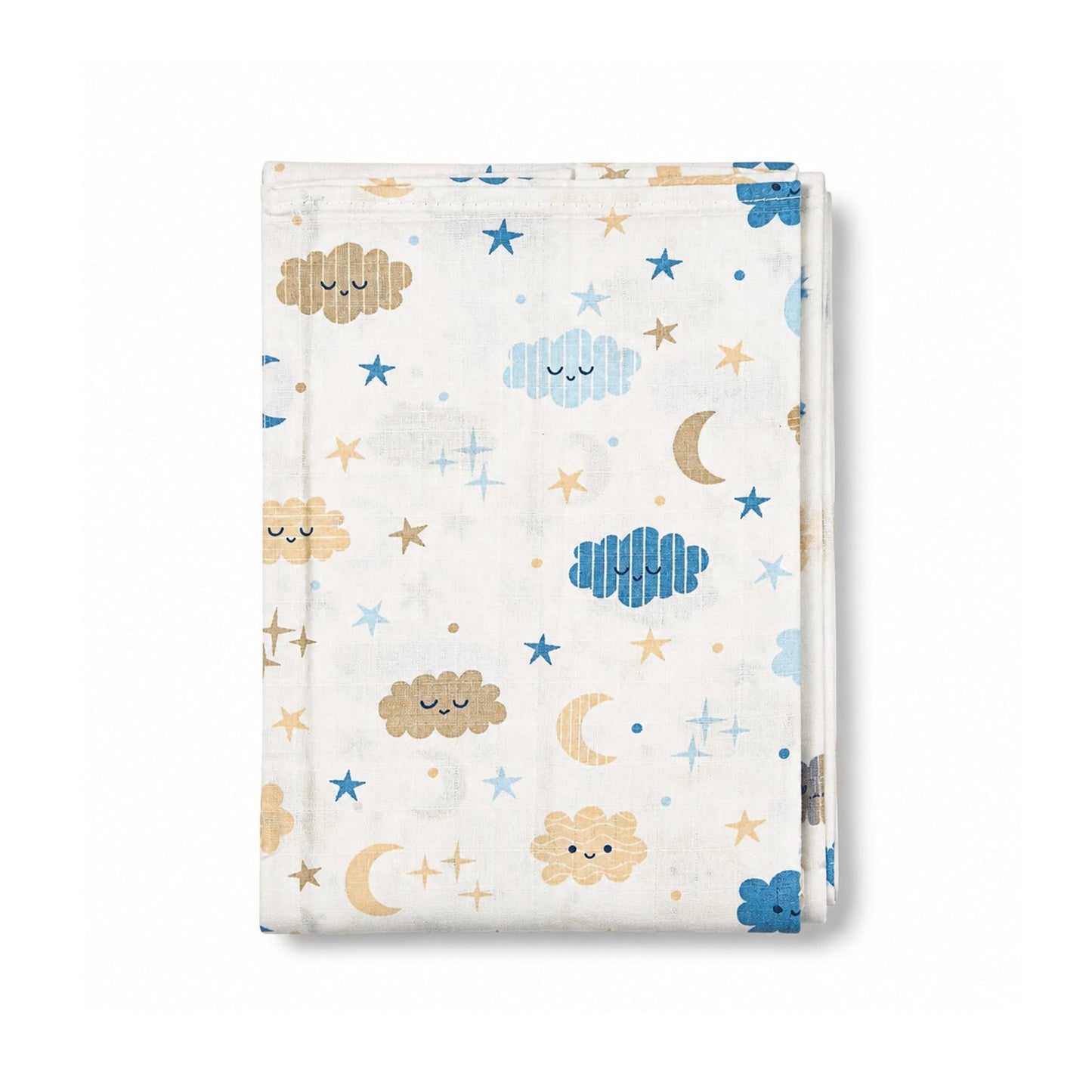 MUSLIN WRAPPING SHEET - CLOUDS & STARS