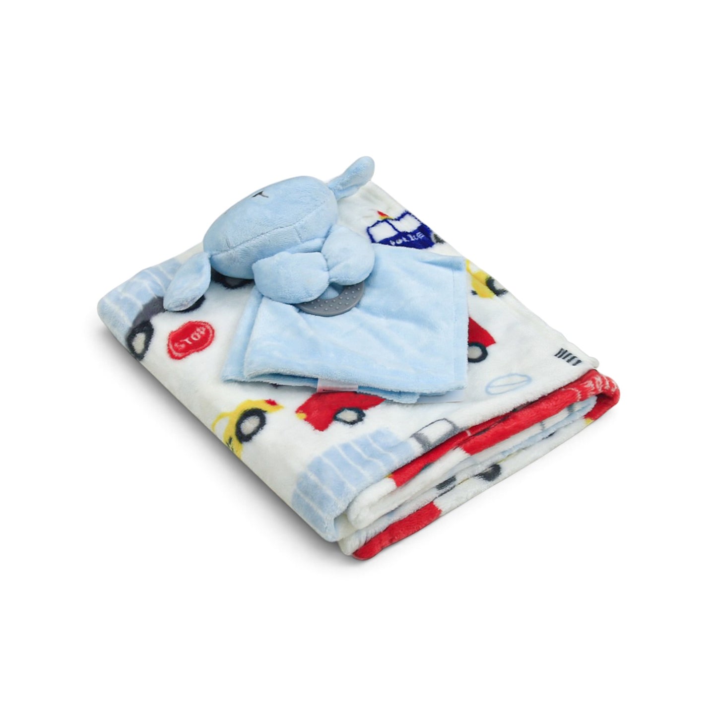 CAR THEMED WITH PLUSH BLANKET