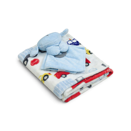 CAR THEMED WITH PLUSH BLANKET