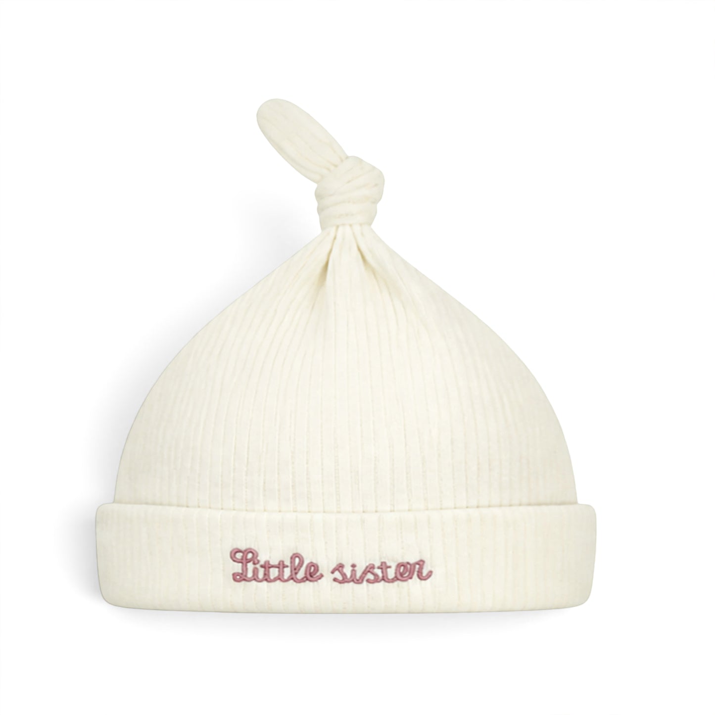 KNOTTED RIBBED BABY CAPS PK-3