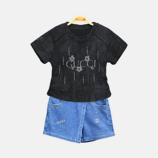 Glitter Star Set - Black & Blue