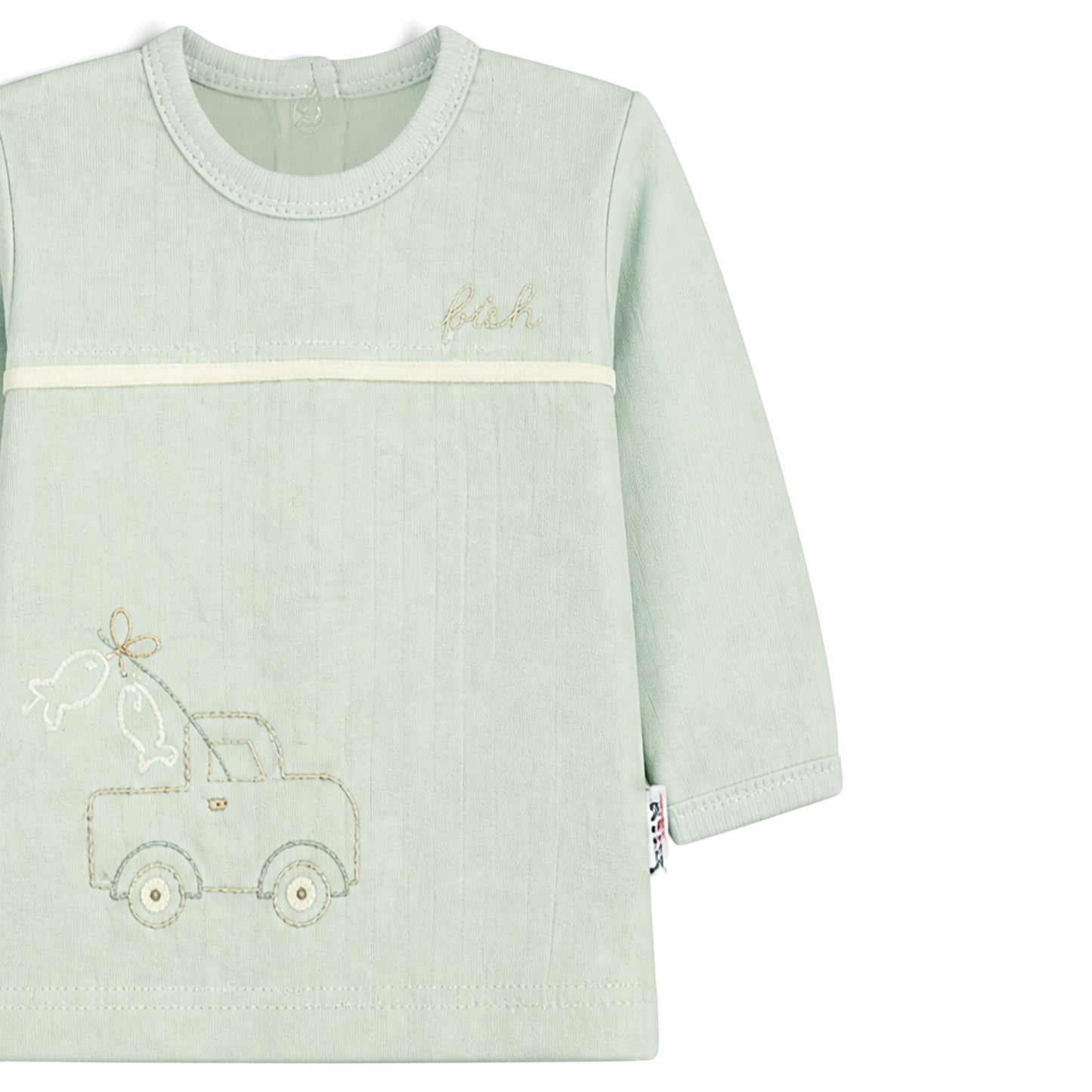 SAGE GREEN "FISH" TRUCK BABY BOY GIFT SET