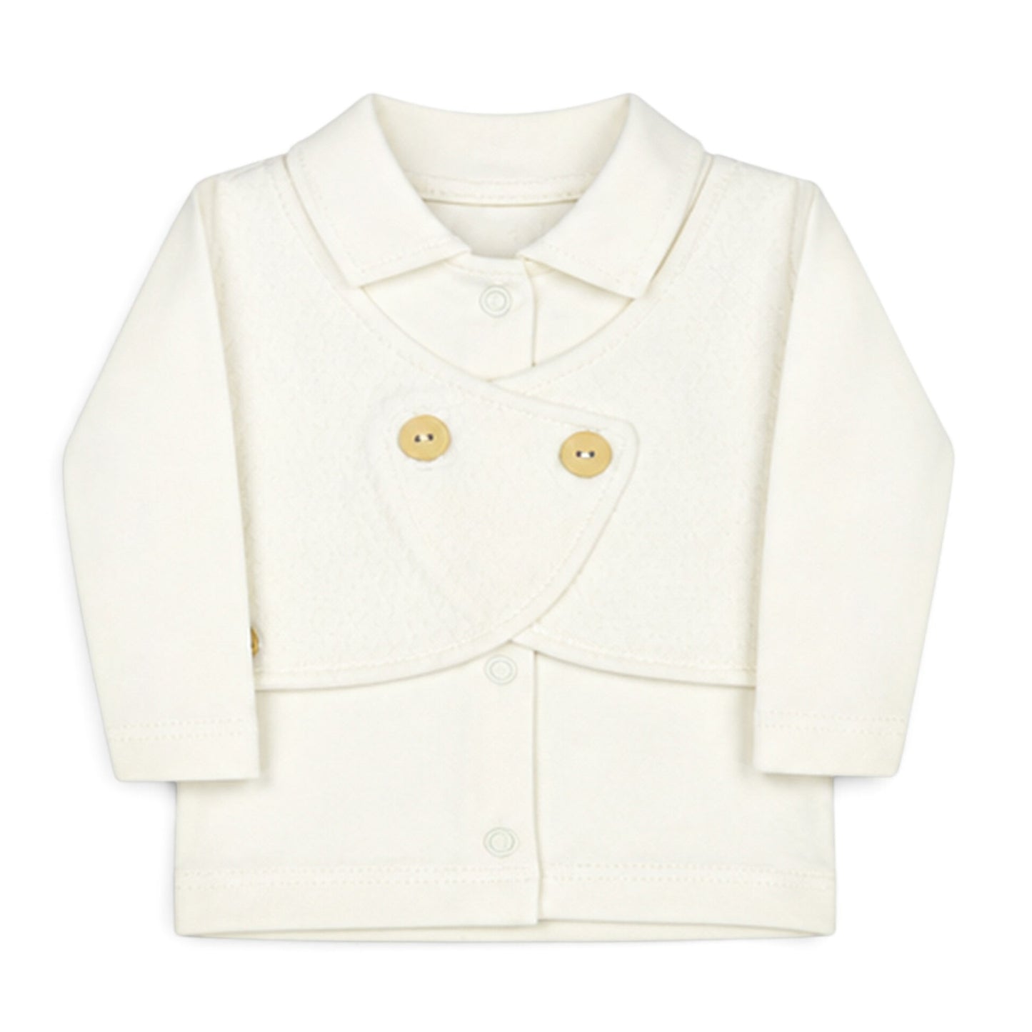 CREAM DOUBLE-BREASTED VEST BABY BOY GIFT SET