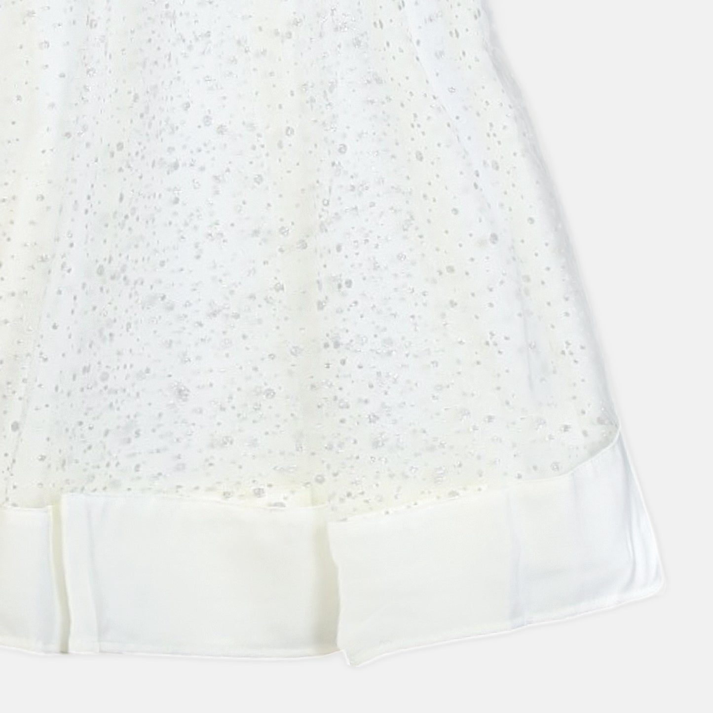 Shimmery White Polka Dot Top